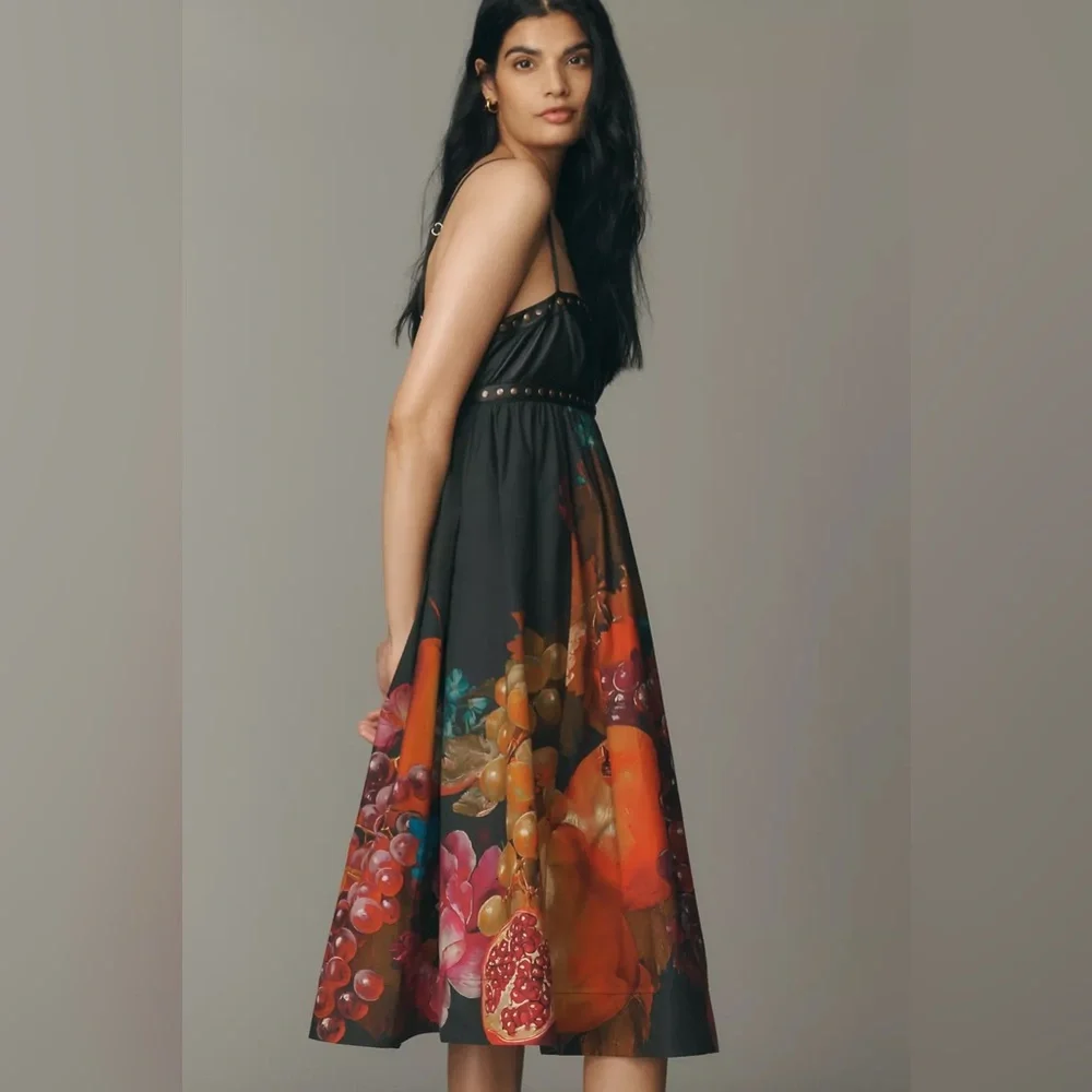 Anthropologie Maeve Twofer Faux Leather Babydoll Dress - Picture 5 of 9